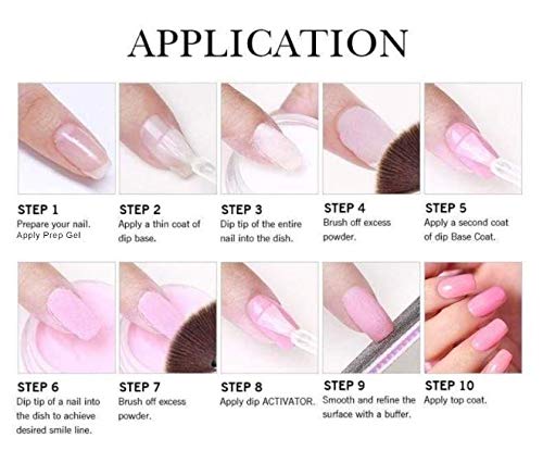 Creation Dip Powder Nail Kit Starter - Dip Powder Liquid Set (Step 1-4) Prep Bond, Activator, and Gel Top - Easy to Use, Perfection Manicure Beauty & Personal Care Cre8tion