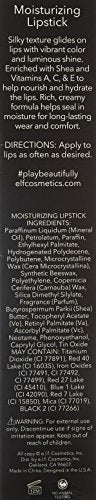 e.l.f. Moisturizing Lipstick, Vibrant Color & Luminous Shine, Bordeaux Beauty, 0.11 Ounce