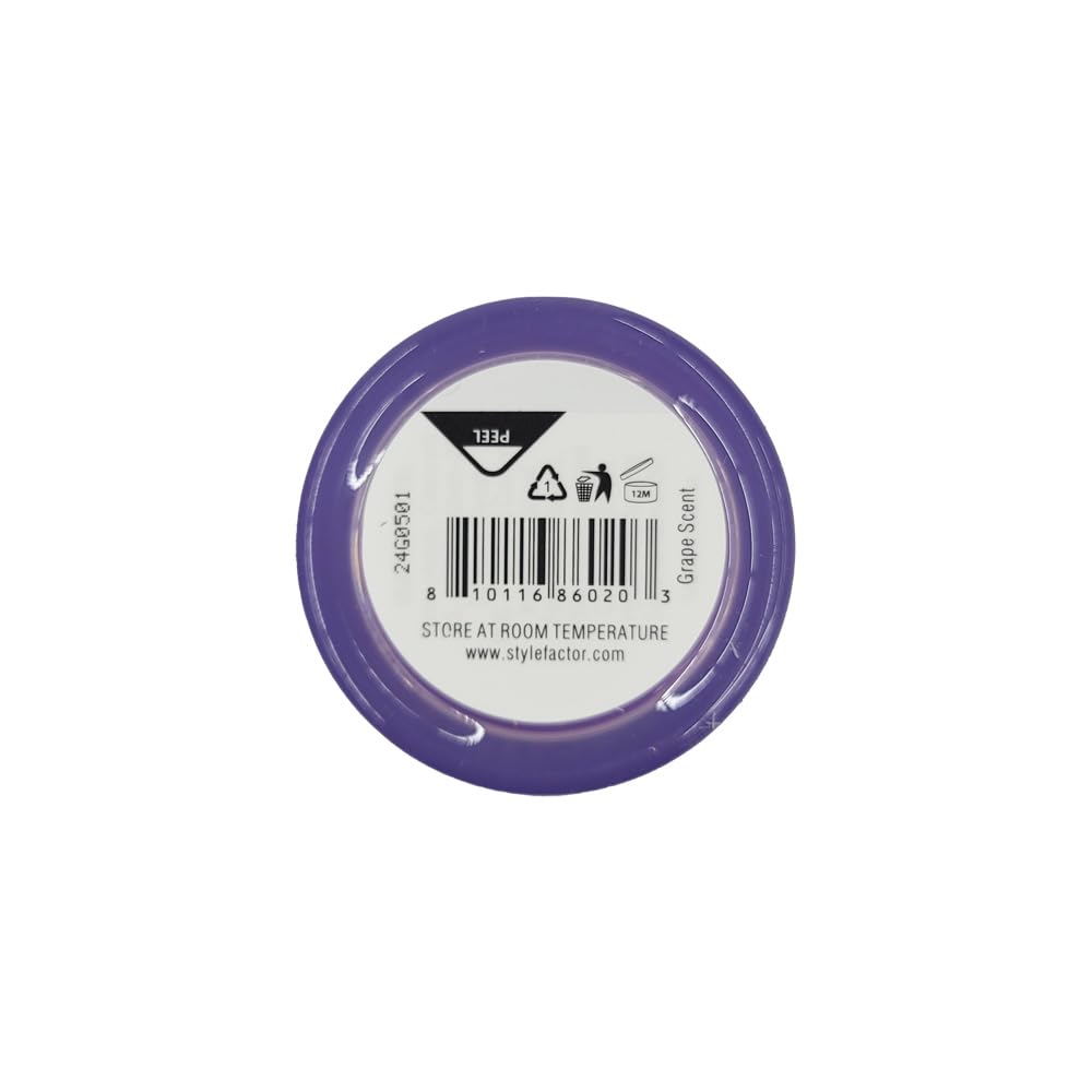 Style Factor EDGEBOOSTER Strong Hold Water-Based Pomade 0.85 Oz Mini Travel Size (0.85 Fl Oz (Pack of 1), Grape)