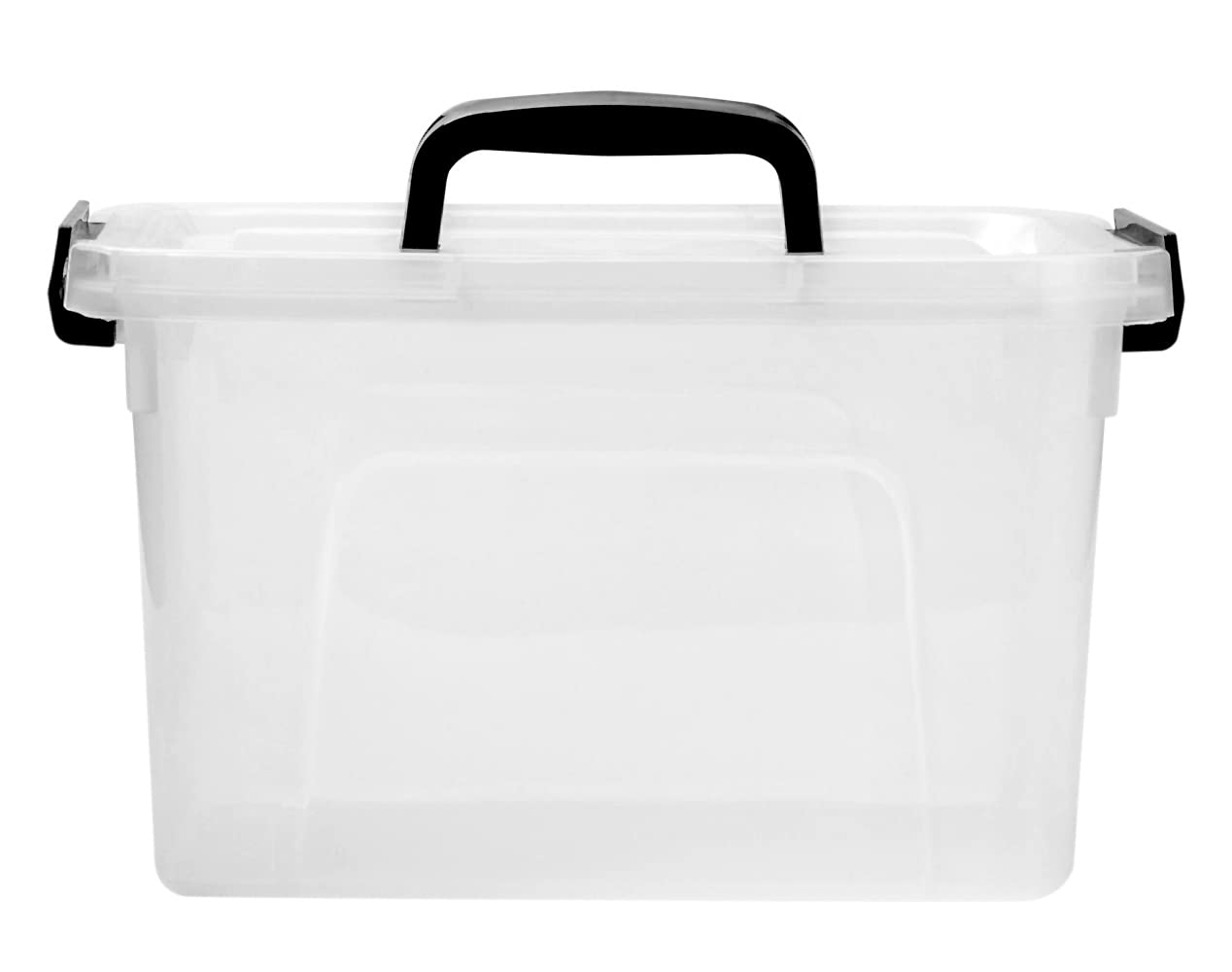 JUJIAJIA 6 Quart Clear Storage Latch Box/Bins, 6-Pack Plastic Container with Latches and Lid