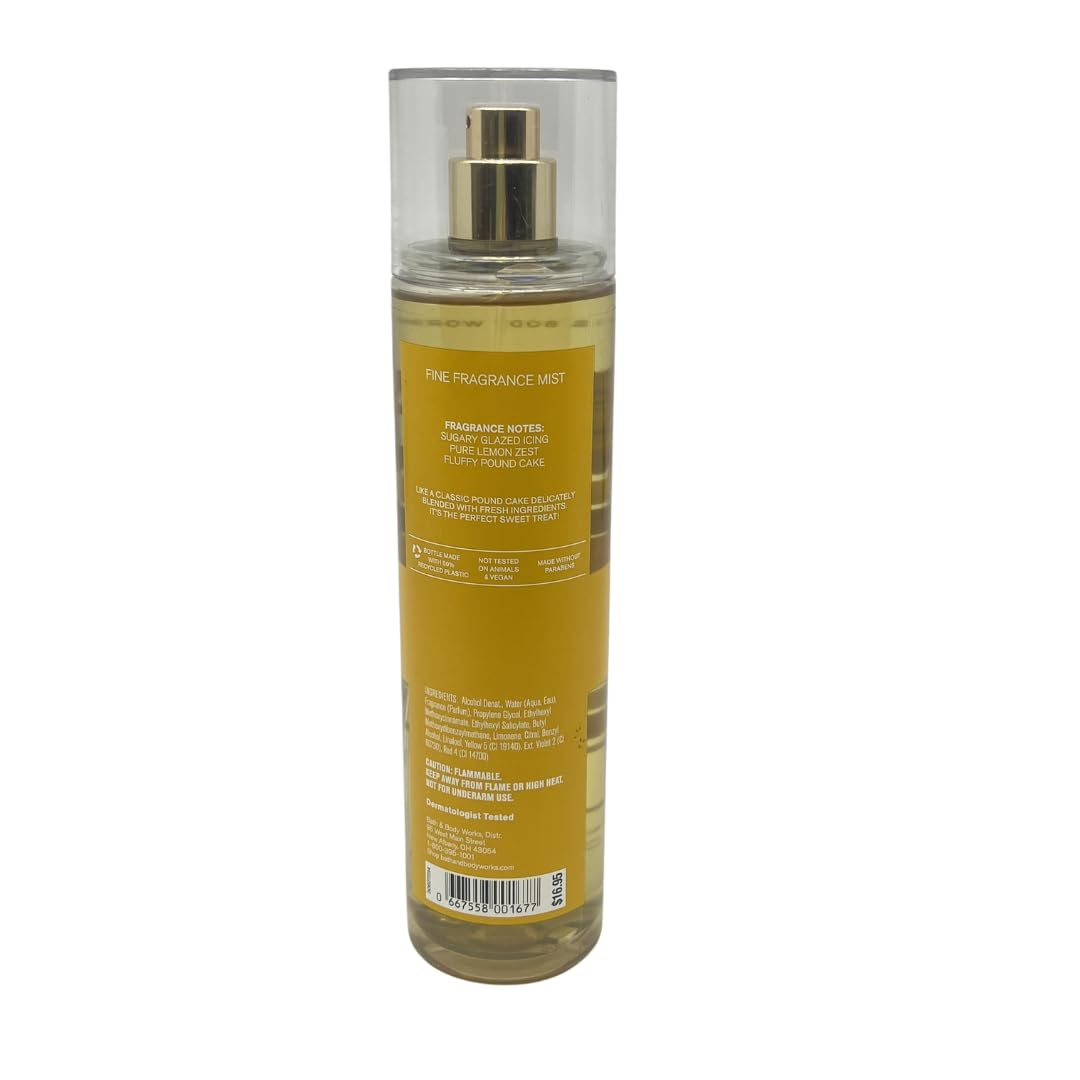 Bath & Body Works Iced Lemon Pound Cake Fine Fragrance Mist - Pack of 2