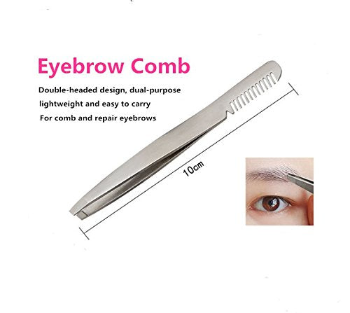 Yimart Professional Eyebrow Tweezer Set False Eyelash Extension Tool Kits Set Eyebrow Tweezers Eyebrow Trimmer Stainless Steel Eye Lashes Tweezers