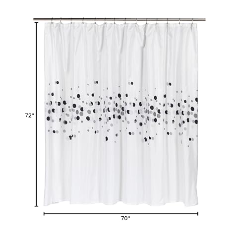 Carnation Home Fashions FSC-DO Dots Fabric Shower Curtain, Multi