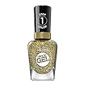 Sally Hansen Miracle Gel Salon Quality Nail Polish | Gel-Like Formula, Two-Step System, No UV Light Needed, Long Lasting | Semi-Opaque, Glittery | 777