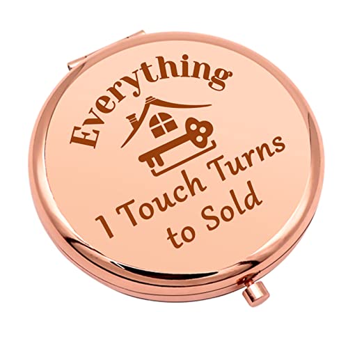 Realtor Gifts for Women Real Estate Agent Gift Compact Makeup Mirror Thank You Gift for Realtor Closing Gifts for Realtors Appreciation Presents