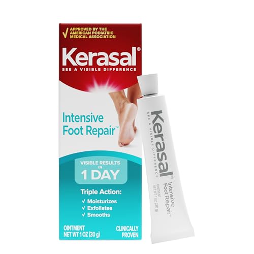 Kerasal Intensive Foot Repair, Skin Healing Ointment for Cracked Heels and Dry Feet, 1 Oz Beauty & Personal Care Kerasal
