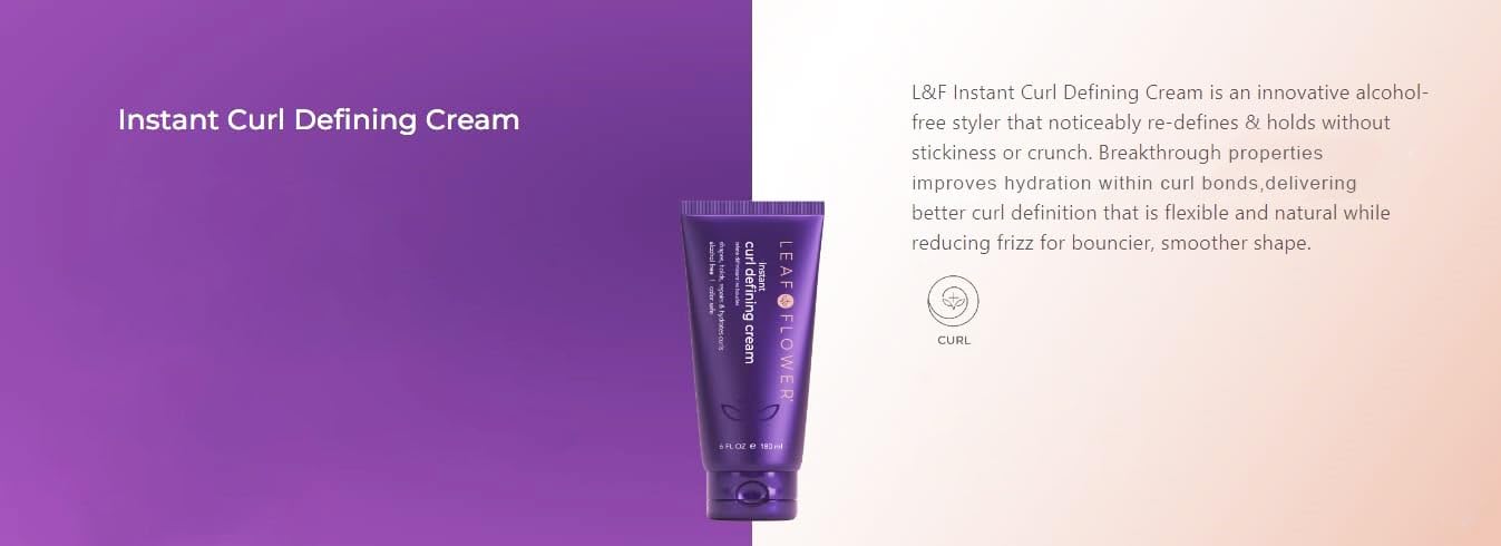Leaf & Flower Instant Curl Defining Cream, 6oz/180ml
