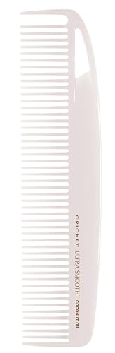 Cricket Ultra Smooth Coconut Dressing Comb - Infused with Coconut Oil & Keratin for Frizz-Free Shine, Ideal for Styling, Smoothing, and Cutting