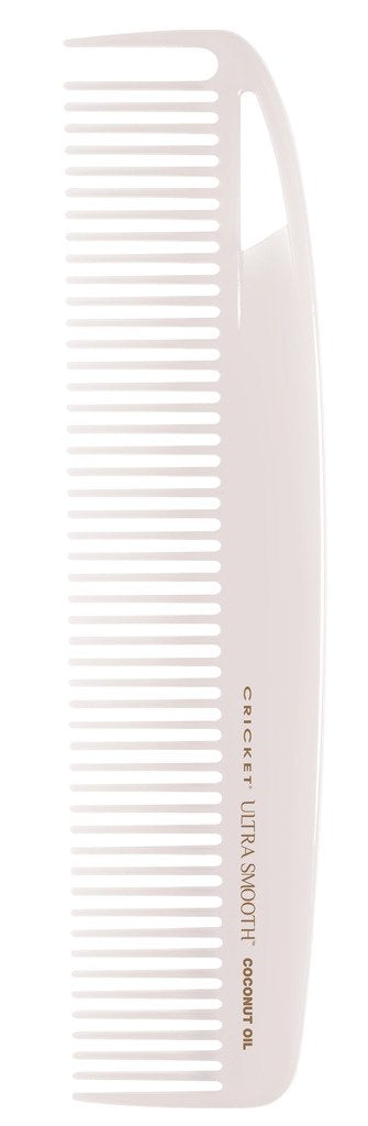 Cricket Ultra Smooth Coconut Dressing Comb - Infused with Coconut Oil & Keratin for Frizz-Free Shine, Ideal for Styling, Smoothing, and Cutting