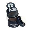 Puggaree Dual Ended Hairline Powder for Root Touch Up and Grey Coverage - Water & Sweat Resistant, Long-Lasting ?#01 Dark Brown?