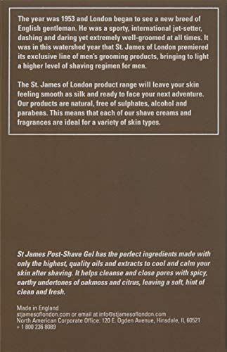 St James of London Black Pepper & Lime Post Shave Gel, 3.4 oz