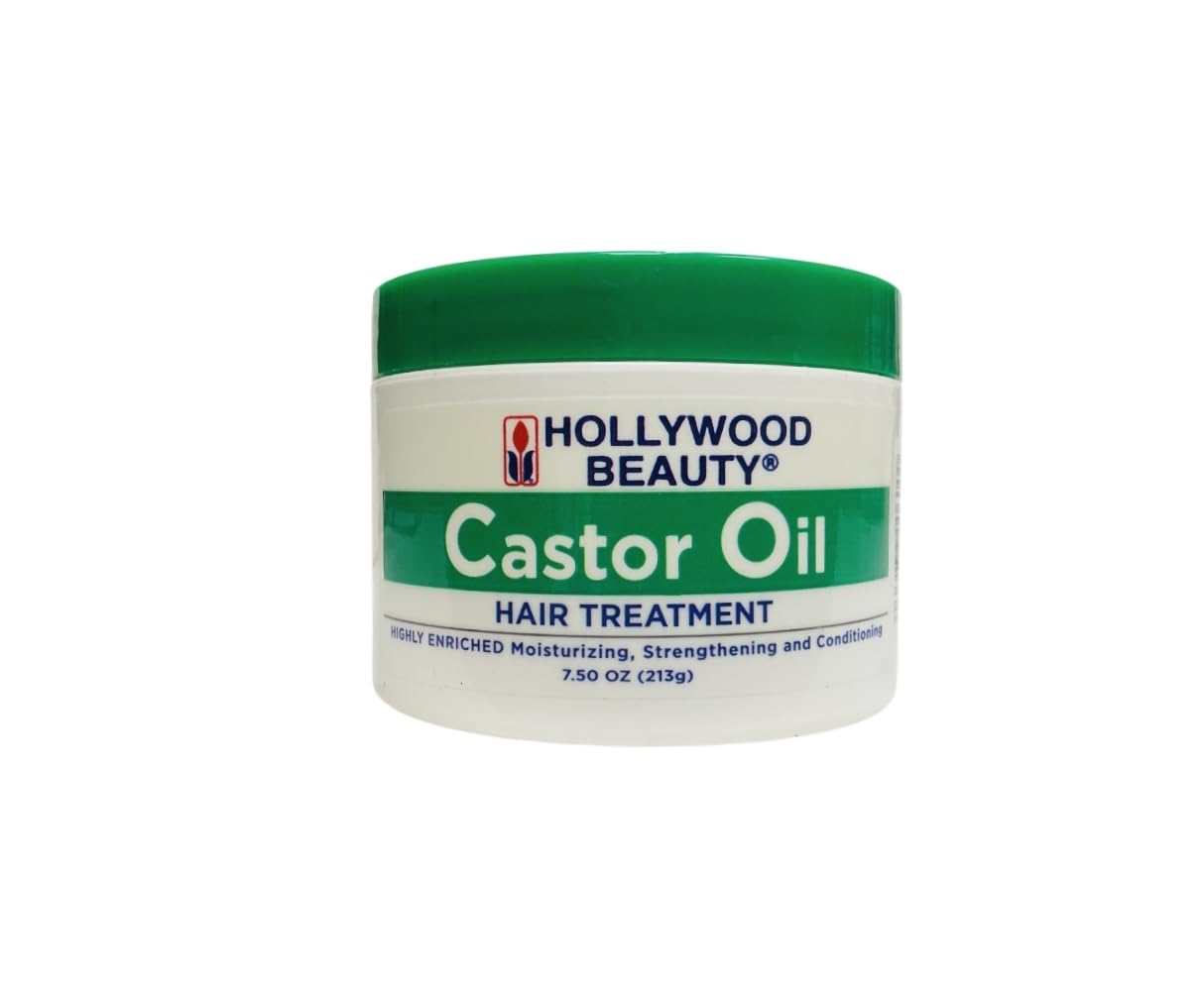 Hollywood Beauty Castor Oil Hair Treatment, with mink 7.5 oz (Pack of 2)