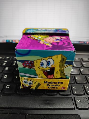 SHASHIBO SpongeBob SquarePants Shape Shifting Box – STEM Magnetic Fidget Cube, Transforms into 70+ Shapes, Mobile App Compatible (Beach Buddies)