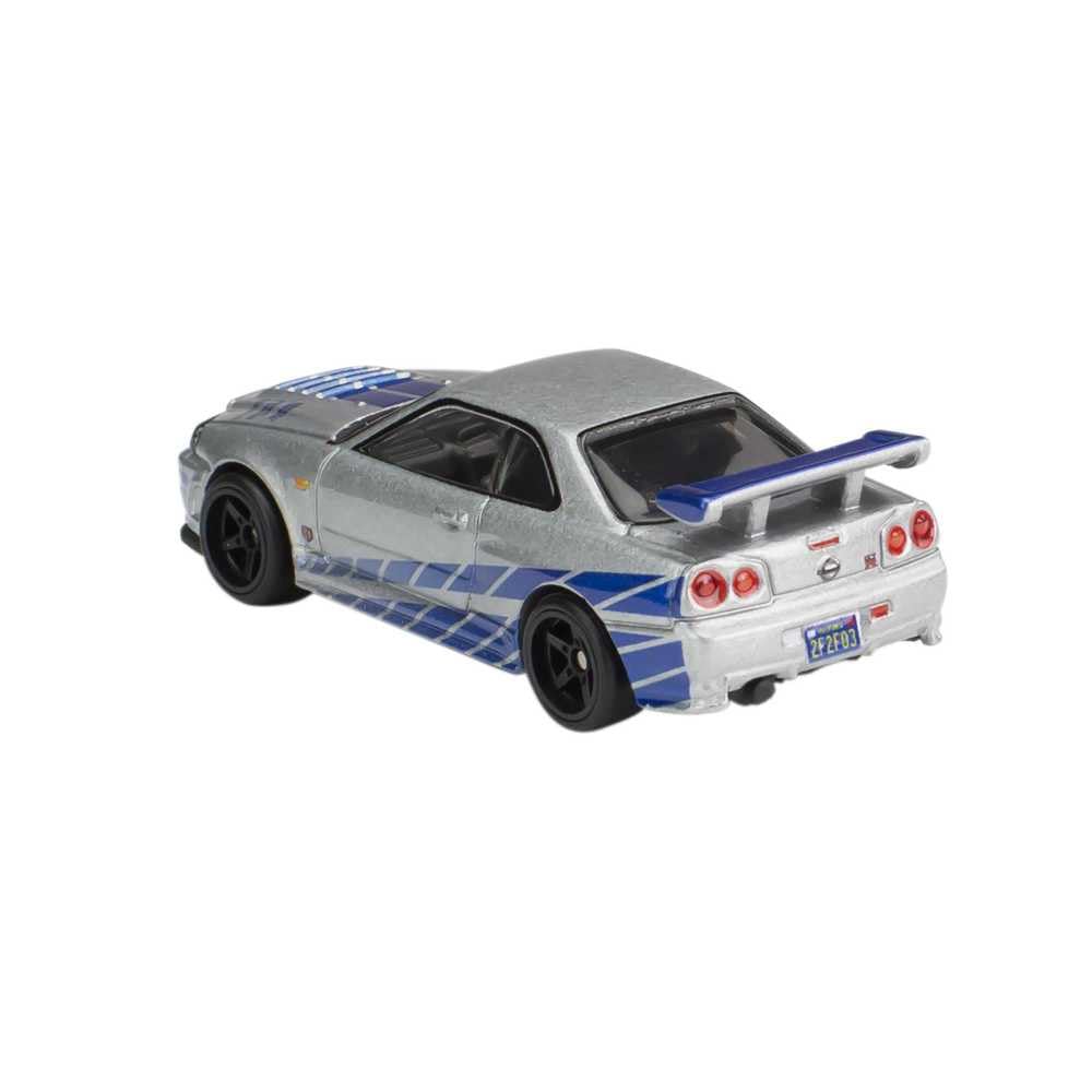 HOT WHEELS Retro Entertainment Collection,Nissan Skyline R34, TV, & Video Games, Iconic Replicas for Play or Display, Gift for Collectors