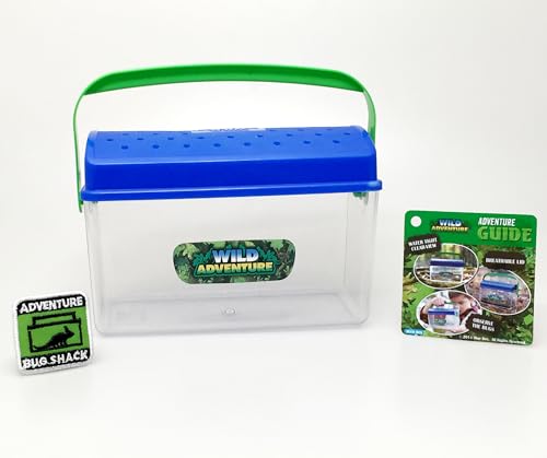 Wild Adventure Bug Catcher & Critter Shack – STEM Toy Habitat with Tweezers & Magnifying Glass for Indoor/Outdoor Insects, Ages 3+