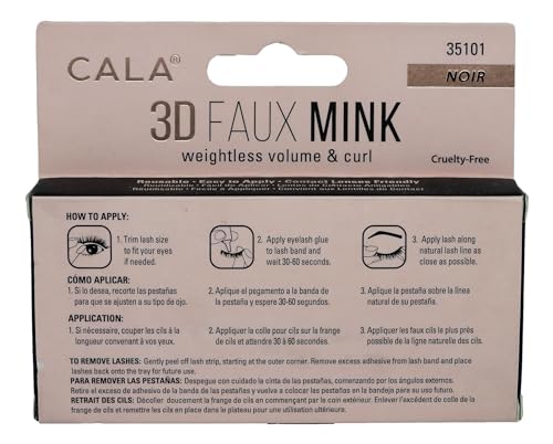3D FAUX MINK LASHES: NOIR