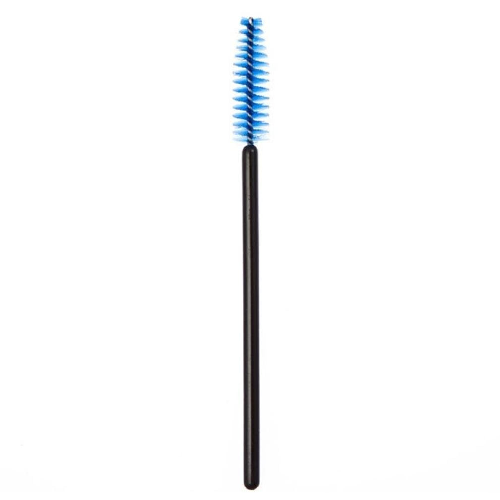 50 Pcs Disposable Mini Eyelash Eye Lash Makeup Brush Mascara Wands Applicator Blue