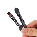Duehut HLLMX 20 PCS Double Sided Eye Shadow Sponge Applicator Makeup Brushes Travel Eyeshadow Applicator Makeup Tool (Black)