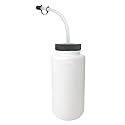 A&R Sports Water Bottle, WHITE, CURVED STRAW