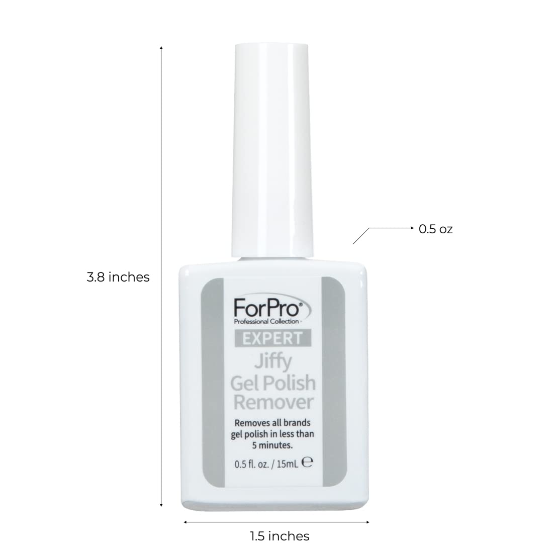 ForPro Professional Collection Expert Jiffy Gel Polish Remover, Removes All Brands Gel Polish in Less Than 5 Minutes, Quick & Easy Gel Removal, No