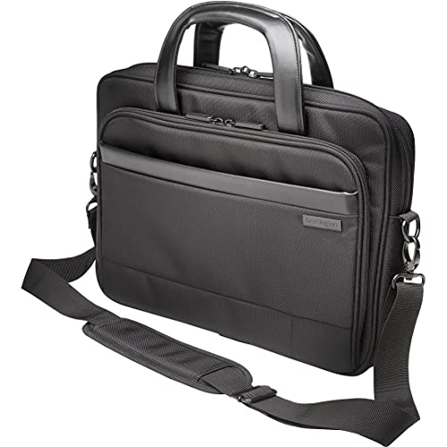 Kensington Briefcase Laptop Bag, Black, 16.5" x 18.3" x 6"