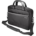 Kensington Briefcase Laptop Bag, Black, 16.5" x 18.3" x 6"