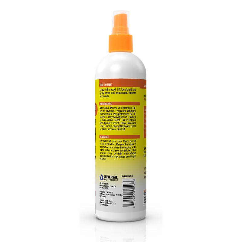 Jamaican Mango & Lime No More Itch Spray - Soothing Scalp Regular Relief for Locs, Braids, Twists & Protective Styles - 8 oz (Pack of 2)
