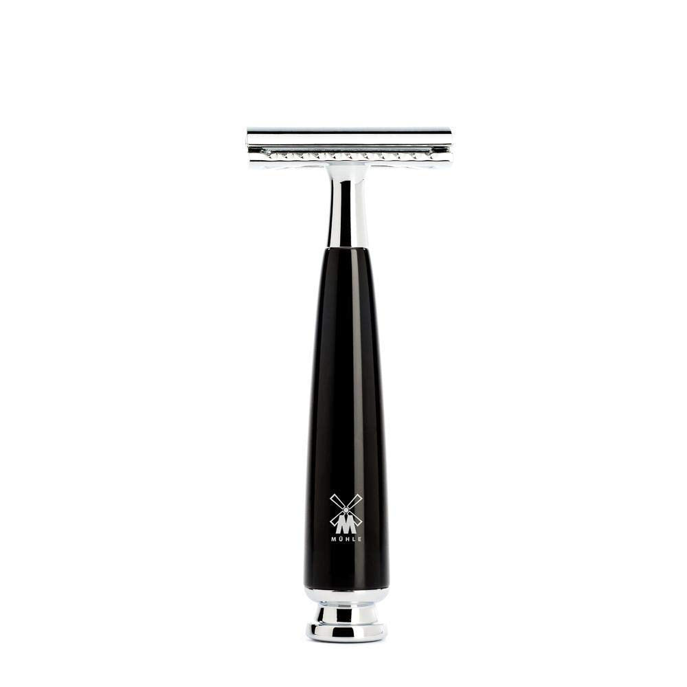 MÜHLE RYTMO Black 4-piece Black Fiber Safety Razor (Closed Comb) Shaving Set For Men - Perfect for Every Day Use, Barbershop Quality Close Smooth Beauty and Personal Care MÜHLE