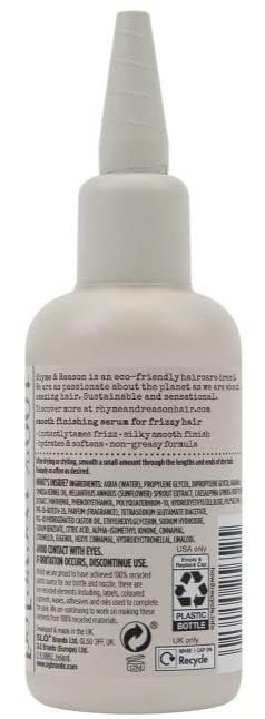R R RR Rhyme and Reason Smooth Finishing Hair Serum. 3.3 Fl Oz. Blended with 100% Natural Cold-Pressed Argan Oil. Smooth, Silky, & Hydrating. (1 Pack)
