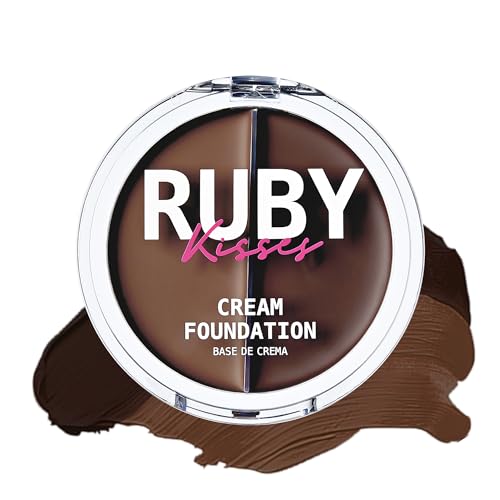 Ruby Kisses 3D Face Creator Cream Foundation & Concealer, 12 Hours Long Lasting, Medium to Full Coverage, Non-Greasy, Ideal for Makeup & Contour