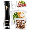 Vacuum Sealer Machine for Food Storage: Compact Food Sealer Saver 5X Fresh Longer, Handheld Detachable Water Tank, 10 PCS Vacuum Seal Bags…