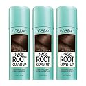 L'Oreal Paris Magic Root Cover Up Gray Concealer Spray Medium Brown 6 oz (3 pack)