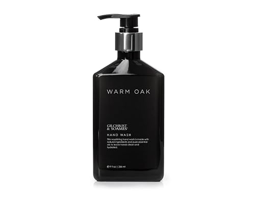 Gilchrist & Soames Warm Oak Hand Wash - 9oz - Natural, Essential Oils, All Skin Types, Zero Parabens, Sulfates, and Phthalates