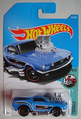 Hot Wheels 2017 Tooned '68 Mustang 124/365, Blue