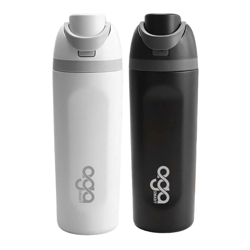 AGASMART 20 Oz Insulated Stainless Steel Water Bottle with Leak Proof Lid, Carry On and Push Button, One-handed Operation, Travel Water Bottle