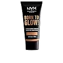 NYX PROFESSIONAL MAKEUP Born To Glow Naturally Radiant Foundation, Medium Coverage - Tan