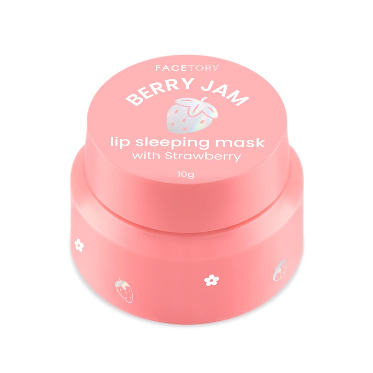 FaceTory Berry Jam Lip Sleeping Mask 10g – Strawberry & Shea Butter for Soft, Moisturized, Nourished Lips | Protects Dry, Cracked & Chapped Lips