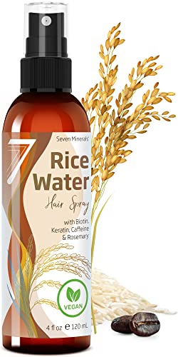 NEW Fermented Rice Water for Hair Growth - Infused with Rosemary, Biotin, Caffeine, Keratin Vegan Non-Greasy Spray Naturally Thicker, Longer, Softer Beauty and Personal Care Seven Minerals Default Title