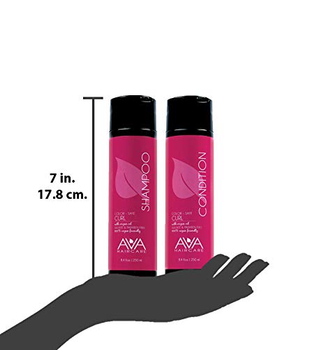 Ava Haircare - Curl Shampoo And Conditioner - Vegan, Sulphate Free, Paraben Free, Cruelty Free - Argan Oil Shampoo and Conditioner (Set of 2, 8.4oz
