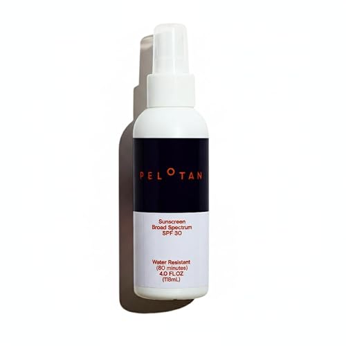 Pelotan Spray Sunscreen SPF 30 (4 Fl Oz) - Lightweight, Sweat-Resistant Sun Protection for Cyclists & Runners - Used by Pro Athletes - Safe