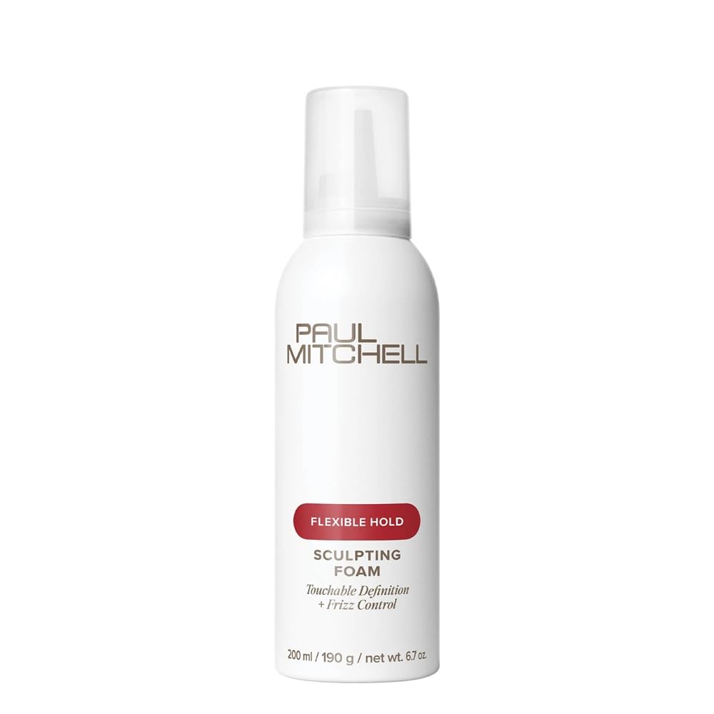 Paul Mitchell Sculpting Foam, Touchable, Flexible Hold + Frizz Control, For All Hair Types, 6.7 oz