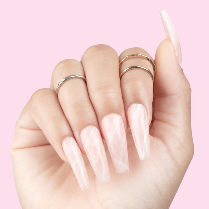 Kiara Sky Gelly Tips Starter Kit | Includes Prep, Primer, Builder, Top Coat, Tips | Coffin Long (No Lamp) Beauty & Personal Care KIARA SKY