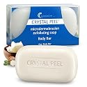 Exfoliating Bar Soap for Men & Women, Crystal Peel Luxury Microdermabrasion Hydrating & Exfoliating Body Soap Bar, Solid Magnesium Mineral Scrub