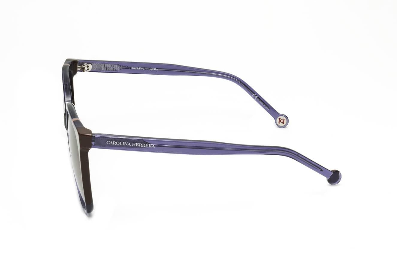 Carolina Herrera Brown Shaded Violet Square Ladies Sunglasses CH 0062/S 0E53/QR 57