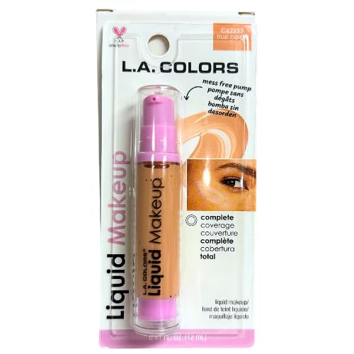 LA Colors Liquid Makeup, True Beige, C62233, 0.41 fl oz