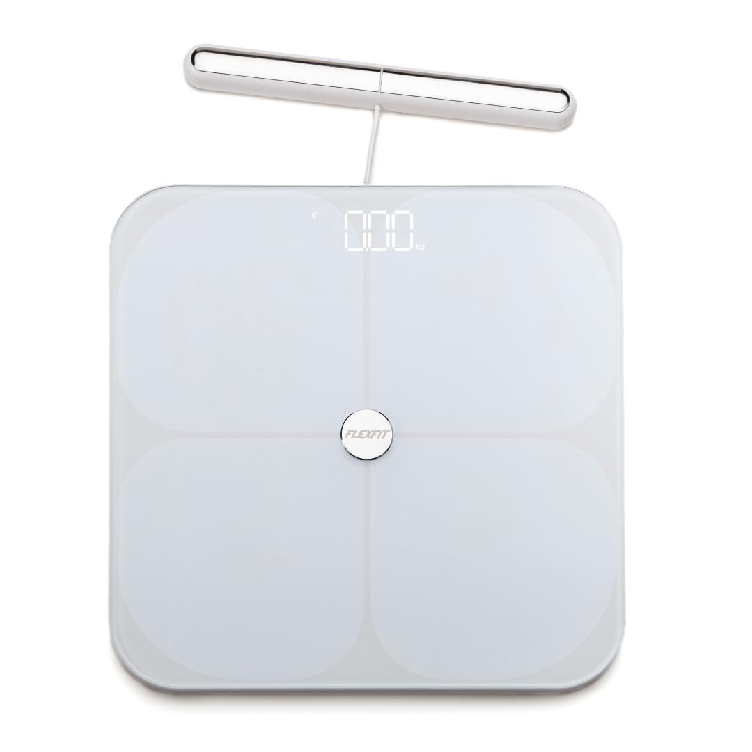 FlexFit Scale for Body Weight and Fat Percentage, 8 Electrodes High Precision Digital Scale Accurate Measurement of 56 Body Indicators, Bathroom…