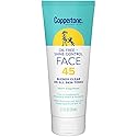 Coppertone Oil Free + Shine Control Sunscreen Face Lotion SPF 45, Lightweight Sunscreen for All Skin Tones, Won't Clog Pores, Fragrance Free, 2.5 Fl