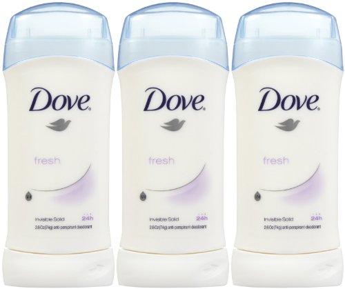 Dove Invisible Solid Deodorant, Fresh, 2.6 Ounce (Pack of 3) Beauty and Personal Care Dove