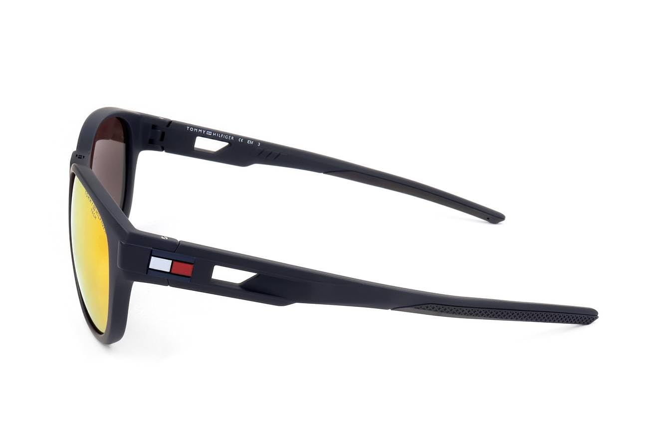 Tommy Hilfiger Unisex Sunglasses, Fll/B8 Matte Blue, 54