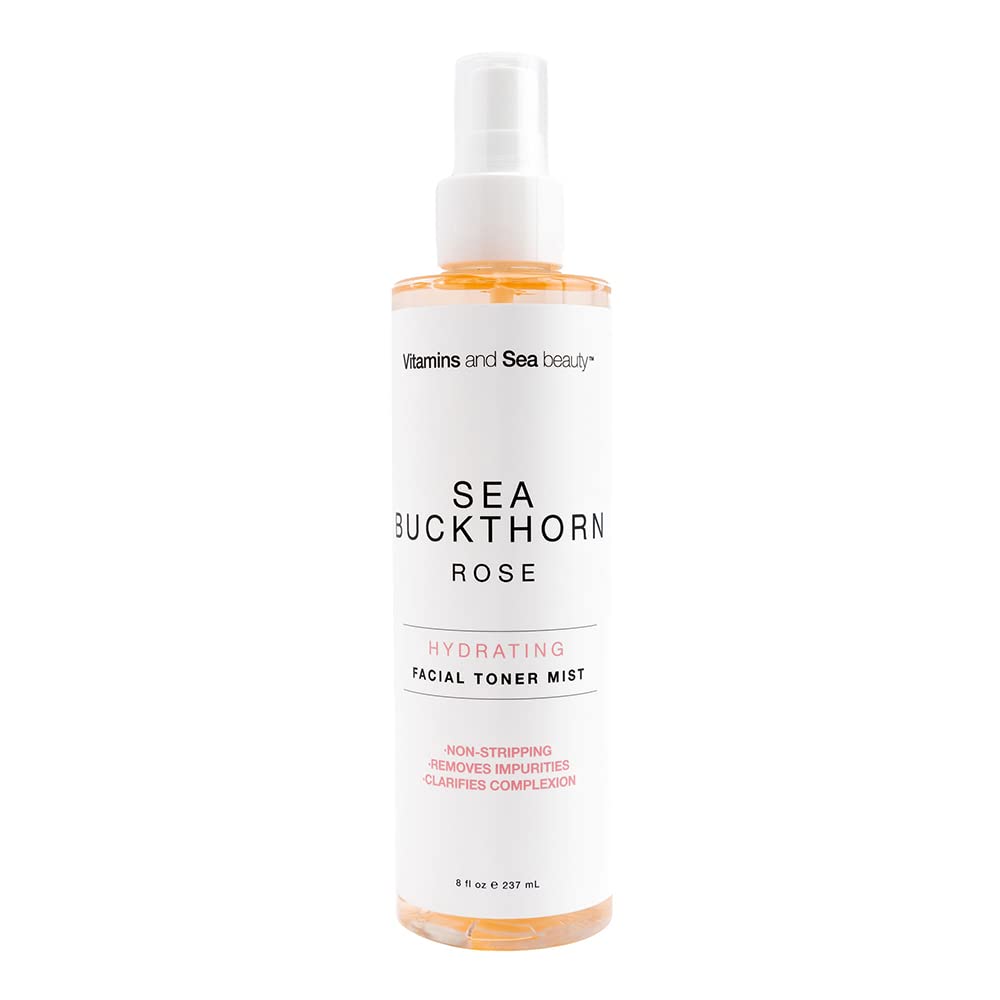 VITAMINS AND SEA BEAUTY Hydrating Facial Toner Mist with Sea Buckthorn + Rose, 8 fl oz